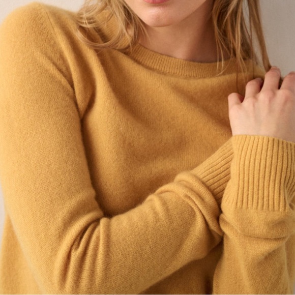 White + Warren Cashmere Puff-Sleeve Sweater in sundial - Picture 4 of 4